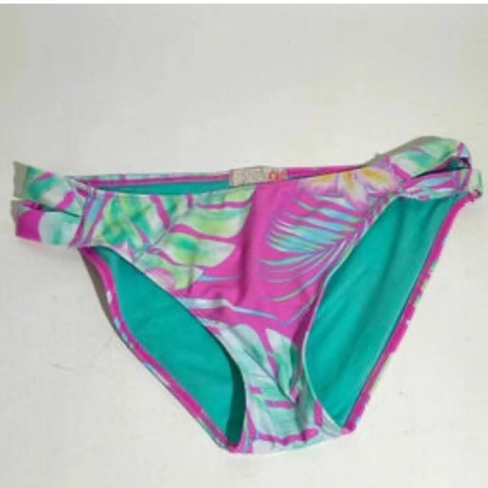 Gianni Bini Pink and Green Bikini Bottom